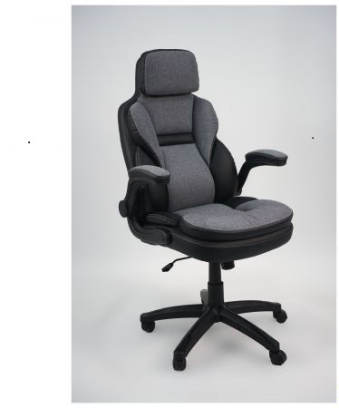 Крісло офісне AMF Alpharo чорний/тканина темно-сіра (555649)